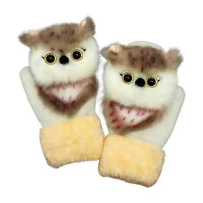 Mehke rokavice z raznimi živalskimi motivi | MITTENPET Sova