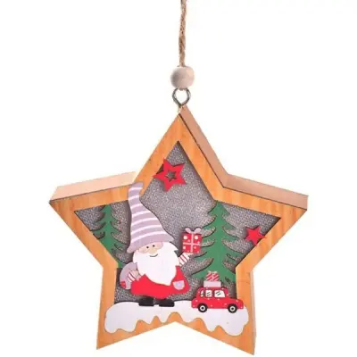 LESENA SVETILKA BELINE ŠKRATEK IN AVTOMOBILSKA ZVEZDA ZA BOŽIČNO DEKORACIJO