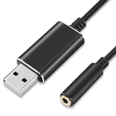 Zunanja zvočna kartica USB na 3,5 mm adapter za slušalke in mikrofon