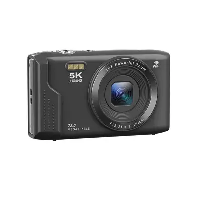 Kompaktni digitalni fotoaparat s 72MP, 5K videom in 16x zoomom Black