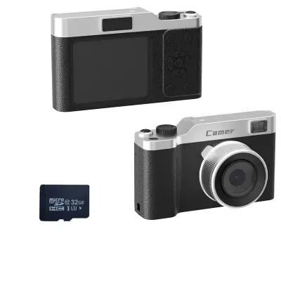 Kompaktni digitalni fotoaparat s 5x optičnim zoomom in 32 GB TF kartico Black