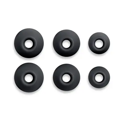 Nadomestni ušesni nastavek za ušesne slušalke, 3 velikosti - črn