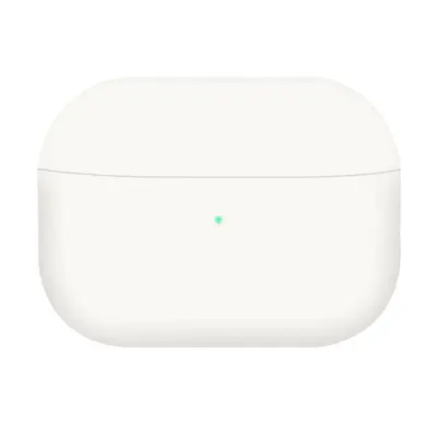 Izjemno tanek silikonski ovitek Airpods Pro in Pro 2, mehak na dotik, združljiv s polnjenjem QI - bel