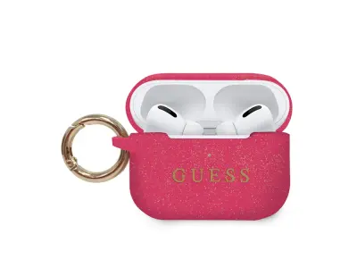 Guess, Ohišje za slušalke Airpods za Airpods Pro Silikonski pokrovni obroč, Roza