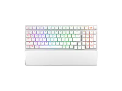 Tipkovnica ASUS ROG Strix Scope II 96 Wireless, bela, ROG NX Snow, PBT, RGB, USB, US