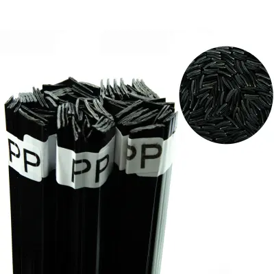 ROSFIX SPOJ ZA VARJENJE PLASTIKE PP – ČRN TRAK 12 MM, 100 G, 42 CM DOLŽINA | 260–330 °C