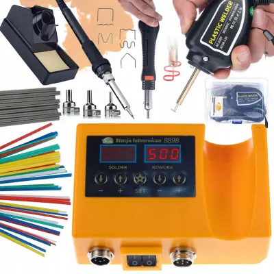 ROSFIX SET SPAJKALNA POSTAJA OH660 + ZVARILEC PLASTIKE RSC100W – 660W, 400 ZAPONK, 5X SPOJ | 230V, LED, PID