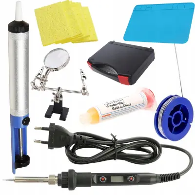 ROSFIX SET PRECIZNA SPAJKALNA POSTAJA OC80W – 80W, 180–500°C, ESD, ZASLON, PRIBOR | 230V, 900M, EU VTIČ