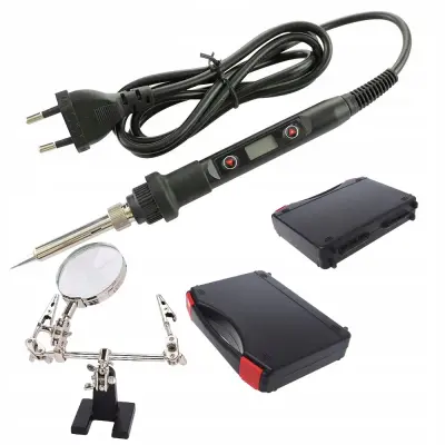 ROSFIX SET PRECIZNA SPAJKALNA POSTAJA ORANGE CORSO OC80W – 230V, 80W, 180–500°C, ESD, LUPA | 253×213×72 MM