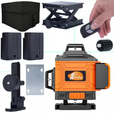 ROSFIX ORANGE TIGER ROT16L-E LASERSKA LIBELA – 16 LINIJ, IP54, 25 M DOMET, 2X 3500MAH | 3 NAČINI DELA