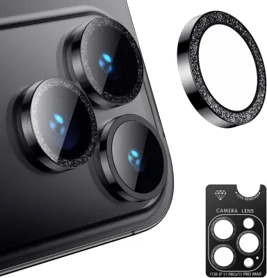 Bleščeča zaščita objektiva kamere, združljiva z Apple iPhone 17 Pro/Max