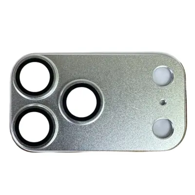 Matte Metal Armor Enodelni Zaščitnik Objektiva Kamere za iPhone 17 - Srebrn