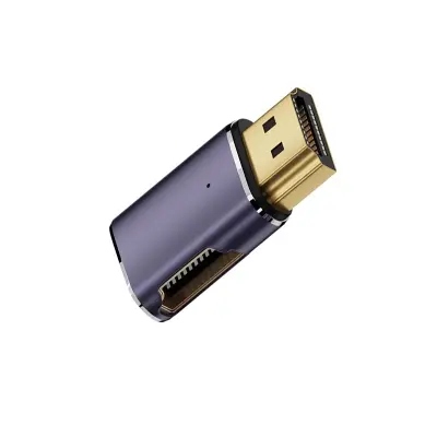 Pravokotni HDTV moški na ženski adapter - 8K 60Hz, 4K 120Hz - 2 paketa