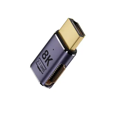 8K HDMI 2.1 Kotni Adapter, Moški na Ženski, Leva Stran - 2 Kos