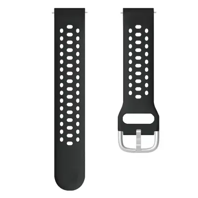 Združljiv silikonski pašček za uro Amazfit Active 2, 20 mm nadomestni pašček Black