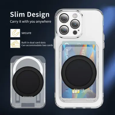 Držalo za kartice z magnetnim stojalom Black