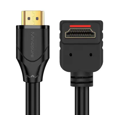 HDMI Visokokakovostni Kabel z Upognjenim Priključkom - Usmerjen Navzgor  1 m