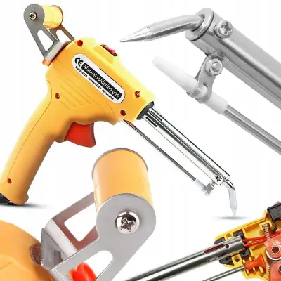 ROSFIX SPAJKALNIK Z PODAJALNIKOM SPAJKE – 60W, 450 °C, Ø0,8–1,2 MM, 30 S SEGREVANJE | ZA ELEKTRONIKO IN DIY | ERGONOMSKI ROČAJ