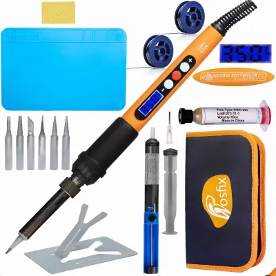 ROSFIX SET ELEKTRIČNA SPAJKALNA POSTAJA ORANGE ROTTWEILER – LCD, 60W, 180–500 °C, 16 V 1 | SERIJA ELECTRIC S