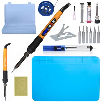 ROSFIX SET ELEKTRIČNA SPAJKALNA POSTAJA ELECTRIC S OR60W – 60W, 180–500 °C, LCD, 17 V 1 | 900M GROTI, ESD, 220V