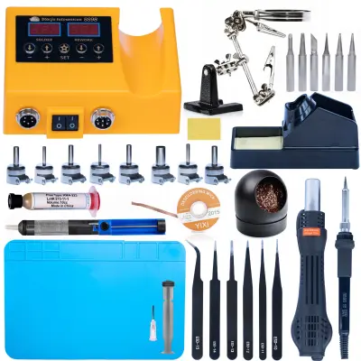 ROSFIX SET SPAJKALNA POSTAJA OH660 – 2V1 VROČ ZRAK IN GROT, 660W, LED, 100–500°C | 230V, 22 MM DYSZE, 3,3 KG