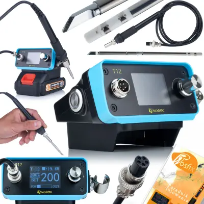 Akumulatorska spajkalna postaja z T12 konicami Rosfix Blue Delphin AT12BD Serija Animal PRO