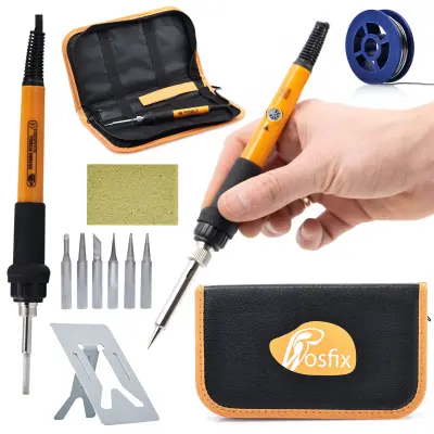 ROSFIX SET ELEKTRIČNA SPAJKALNA POSTAJA OP60W – 60W, 200–450°C, 6 GROTOV, EU VTIČ | SERIJA ELECTRIC S