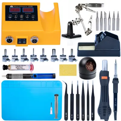 ROSFIX OH660 POSTAJA ZA SPAJKANJE 2V1 – LED ZASLON, 660W, 100–500°C, 22 MM ŠOBE | SET Z DODATKI