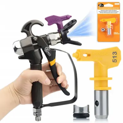 ROSFIX SET BRIZGALNA PIŠTOLA TURBOJET TJ1 IN CURKA ULTRA SPRAY 513 – 1/4" NAVOJ, 25 CM ŠIRINA, 488 G | JEKLO