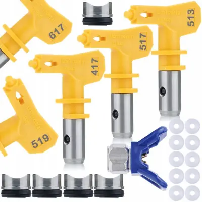 ROSFIX SET BRIZGALNA GLAVA ULTRA SPRAY 513–617 – 5 ŠOB, INOX ZAŠČITA, 10 TESNIL | ZA VISOKOTLAČNE PIŠTOLE