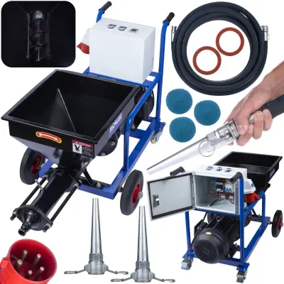 ROSFIX MULTISPRAY MS4000 BRIZGALNA GLAVA – 4KW, 50L, 380V, DN25, ≤5MM, MOBILNA, ZA CEMENT IN BARVE