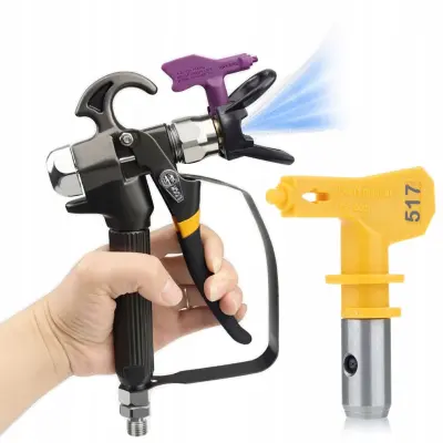 ROSFIX SET BRIZGALNA PIŠTOLA TURBOJET TJ1 + CURKA ULTRA SPRAY 517 – 1/4" NAVOJ, 488 G, JEKLENA KONSTRUKCIJA