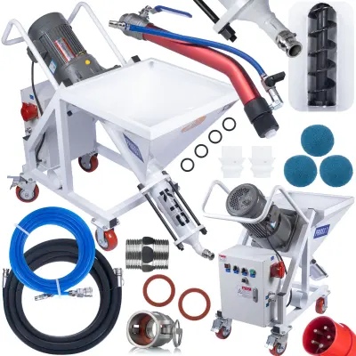 ROSFIX MULTISPRAY PRMS3.7 BRIZGALNA GLAVA – 3,7 KW, 80L, 35L/MIN, DN25, 380V | ZA TYNK, BARVE, MALTE