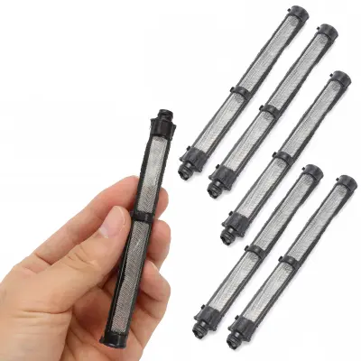 ROSFIX SET FILTRIRNA VLOŽKA 60 MESH – NADOMESTNI DEL ZA BRIZGALNO PIŠTOLO GRACO FTX, XTR, CONTRACTOR | 110 MM, Ø9 MM, KOVINA IN PLASTIKA