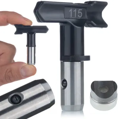 ROSFIX SET BRIZGALNA GLAVA ULTRABLACK 115 – 5 CM ŠIRINA, JEKLO, ZA EMULZIJE IN AKRILE | ZA AGREGAT