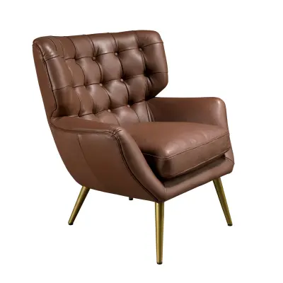 Chester armchair dark brown leather