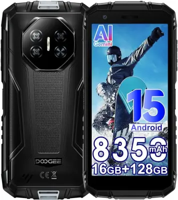 DOOGEE Fire 3 Ultra 16/128GB, črna pametni robustni telefon Android 15, 8350mAh Octa Core
