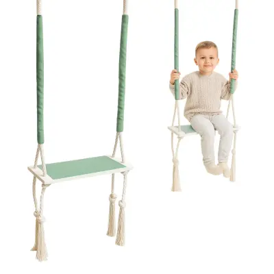 Gugalnica za otroke za sobo svetlo zelene barve