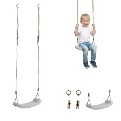 Gugalni sedež deska plastični Fun - siv