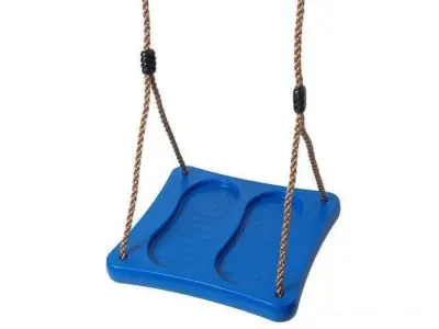 Gugalni sedež kvadratni plastični - modri