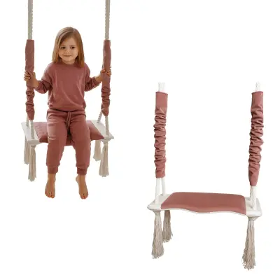 Sobna gugalnica za otroke val roza