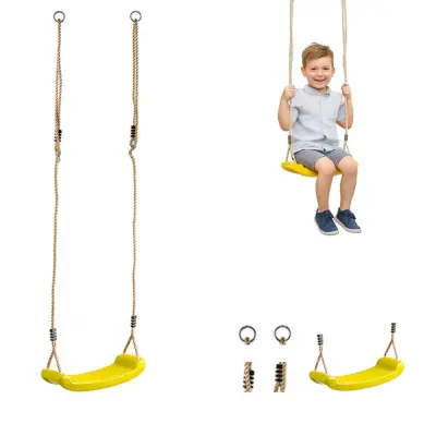 Gugalni sedež deska plastični Zabaven - rumen