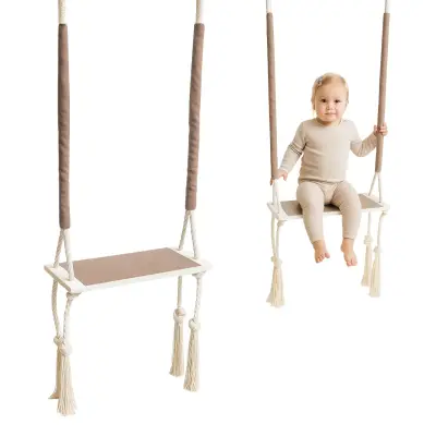 Gugalnica sobna za otroke bež barve