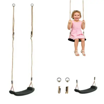 Gugalni sedež deska plastični Fun - črn