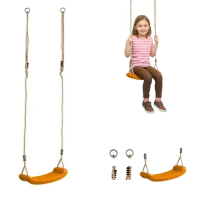 Gugalni sedež deska plastični Zabaven - oranžen