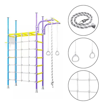 Gimnastična lestev – telovadna, švedska lestev za dom in otroke Pegas - vijolična