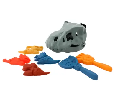 Igrače za peskovnik Dino Trap - sive barve