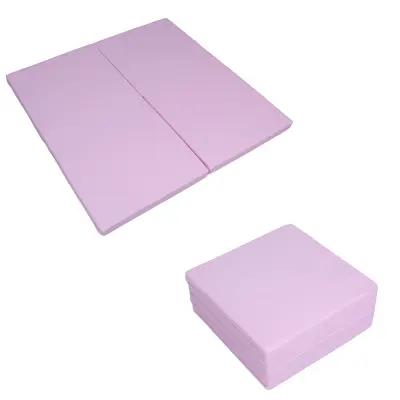 Gimnastična vzmetnica Satellite 100x100x5 cm, štiridelna - roza