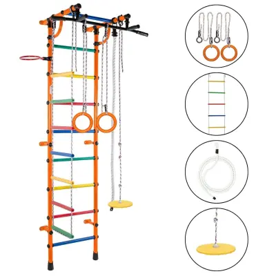 Gimnastična lestev – telovadna, švedska lestev za dom Gamma Plus - oranžna