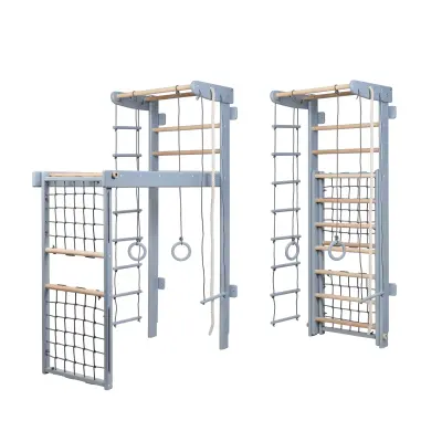 Gimnastična lestev – telovadna, švedska lestev za dom in otroke Zmagovalec siva